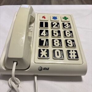 Vintage AT&T Big Button Landline Telephone PL3004P Tested